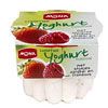 Luchtige yoghurt pudding aardbei framboos (Mona)